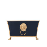 Regency Fluted Rectangle Paws & Claws Cachepot - Indigo