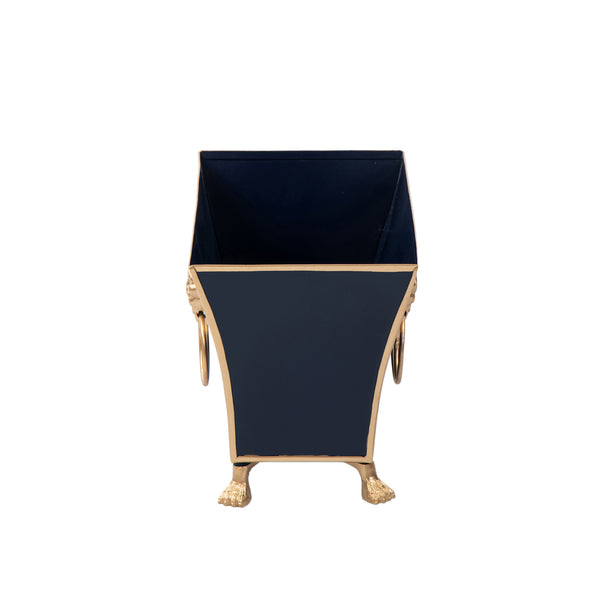 Regency Fluted Rectangle Paws & Claws Cachepot - Indigo