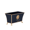 Regency Fluted Rectangle Paws & Claws Cachepot - Indigo