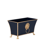 Regency Fluted Rectangle Paws & Claws Cachepot - Indigo