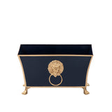 Regency Fluted Rectangle Paws & Claws Cachepot - Indigo