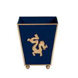 Regency Dragon Square Cachepot Planter 6 - Indigo Blue