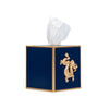 Regency Dragon Tissue Box Cover - Indigo Blue