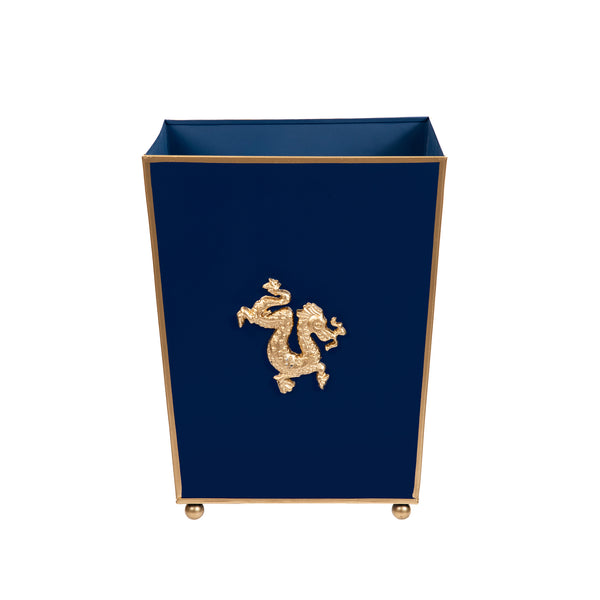 Regency Dragon Square Wastebasket - Indigo Blue