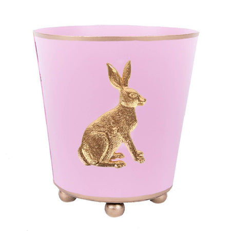 Bunnies Enameled Square Cachepot Planter