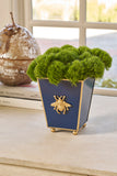 Regency Bee Square Cachepot Planter Navy