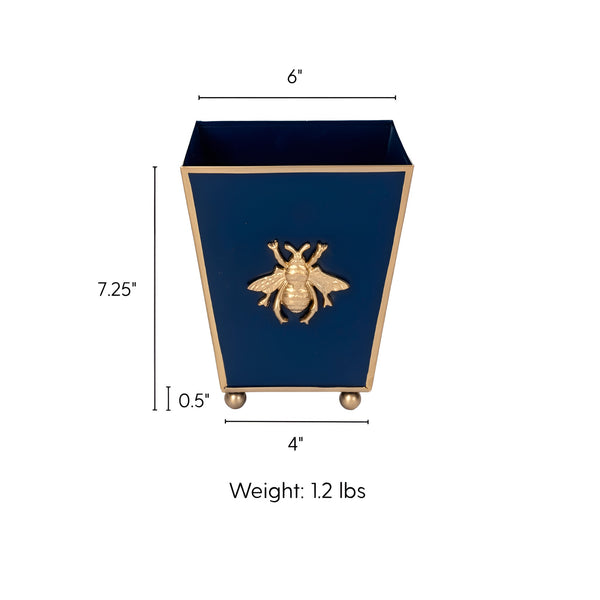 Regency Bee Square Cachepot Planter Navy