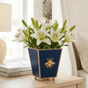 Regency Bee Square Cachepot Planter Navy