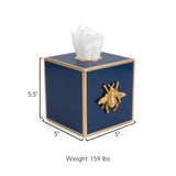 Regency Bee Tissue Box Cover Navy