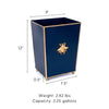Regency Bee Wastebasket Navy