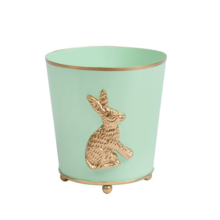 Regency Rabbit Round Cachepot Planter Light Blue