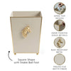 Regency Horse Head Square Wastebasket 9 - Taupe
