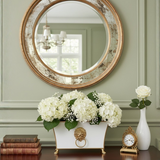 Regency Fluted Rectangle Paws & Claws Cachepot - White