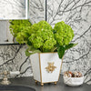 Regency Bee Square Cachepot Planter White
