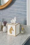 Regency Horse Head Tissue Box Cover - White