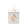 Regency Horse Head Tissue Box Cover - White