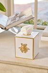 Regency Bee Tissue Box Cover White