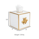 Regency Bee Tissue Box Cover White