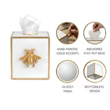 Regency Bee Tissue Box Cover White