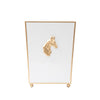 Regency Horse Head Square Wastebasket - White