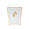 Regency Horse Head Square Wastebasket - White