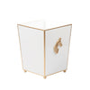 Regency Horse Head Square Wastebasket - White