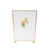 Regency Horse Head Square Wastebasket - White