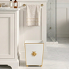 Regency Bee Wastebasket White