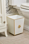 Regency Bee Wastebasket White