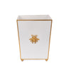 Regency Bee Wastebasket White