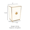 Regency Bee Wastebasket White