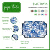 Garden Party White & Blue Enameled Jaye Tray