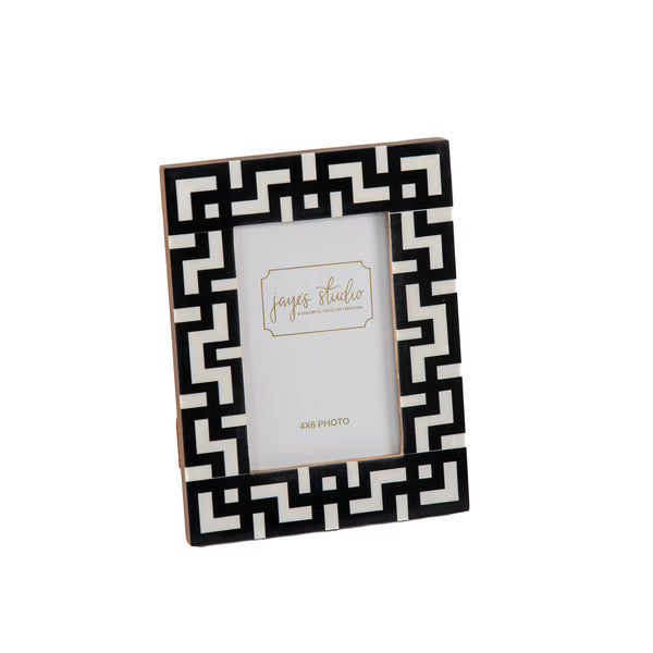 Greek Key Design Key Frame - Black