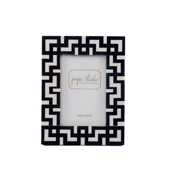 Greek Key Design Key Frame - Black