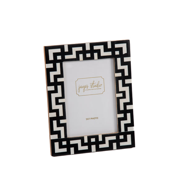 Greek Key Design Key Frame - Black