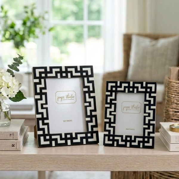 Greek Key Design Key Frame - Black