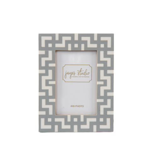Greek Key Design Key Frame - Gray