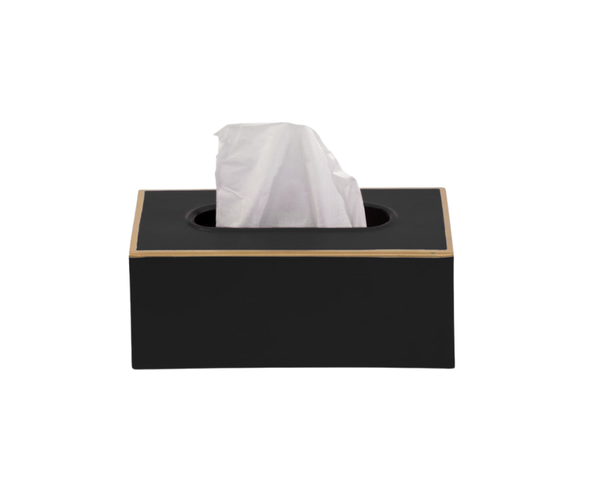 Mattie Rectangular Tissue Box Cover - Black