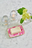Garden Party Enameled Laney Tray - White & Pink