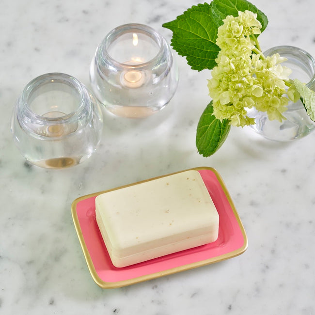 Gracie Enameled Laney Tray Pink