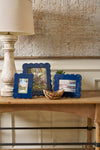 Gracie Scalloped Photo Frame - Indigo Blue