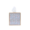 Herringbone Enameled Tissue Box Cover