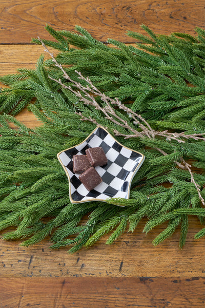 Checked Star Tray - Black