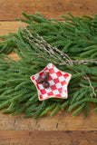 Checked Star Tray - Red