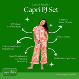 Imperial Treasures Luxe Sateen Capri Pajama Set