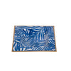 Palm Enameled Tori Trinket Tray - White & Blue