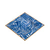 Palm Enameled Tori Trinket Tray - White & Blue