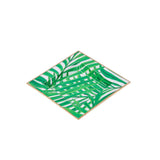 Palm Enameled Tori Trinket Tray - White & Green