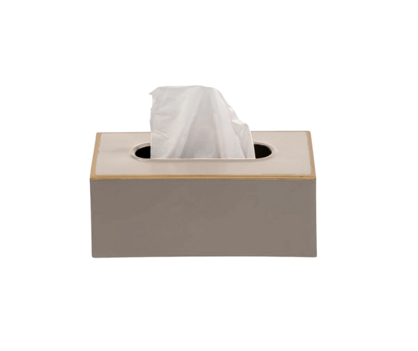 Mattie Rectangular Tissue Box Cover - Taupe