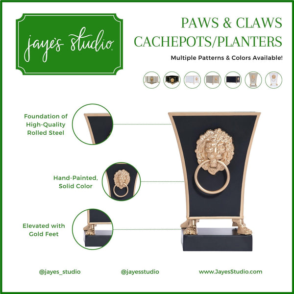 Paws & Claws Fluted Square Cachepot Planter White